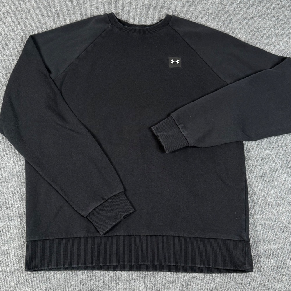 Under Armour ColdGear Loose Medium Black Crew Neck Sweatshirt Activewear Winter